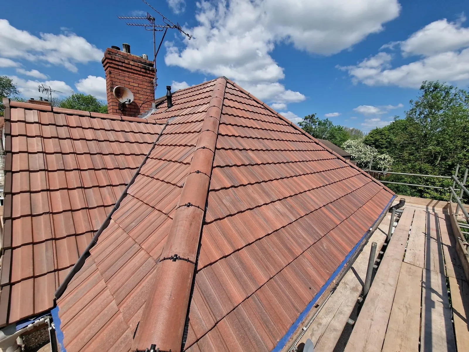 Roof repair job on a residential Surrey property